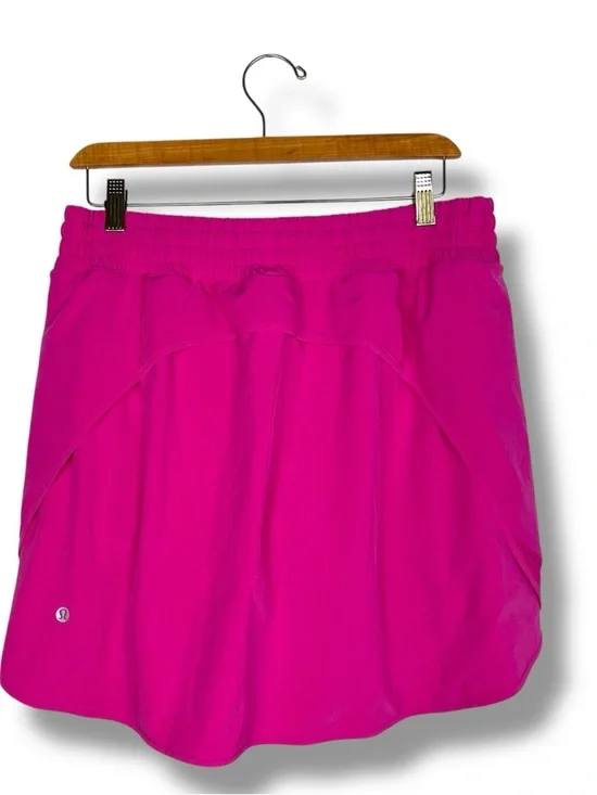 Lululemon Women’s Size 12 Hotty Hot High Rise Skirt Long EUC Sonic Pink Tennis - Picture 11 of 14